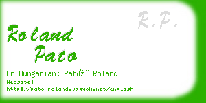 roland pato business card